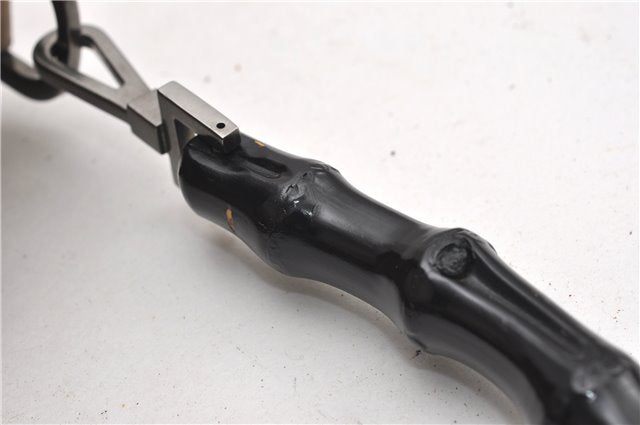 Authentic GUCCI Bamboo 2Way Shoulder Hand Bag Leather 0011577 Beige 1280G