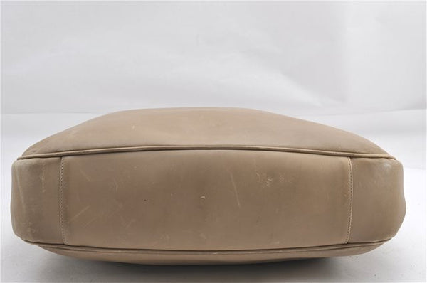 Authentic GUCCI Bamboo 2Way Shoulder Hand Bag Leather 0011577 Beige 1280G