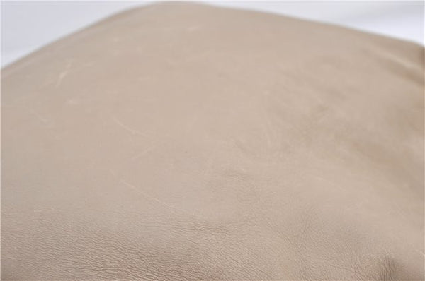 Authentic GUCCI Bamboo 2Way Shoulder Hand Bag Leather 0011577 Beige 1280G