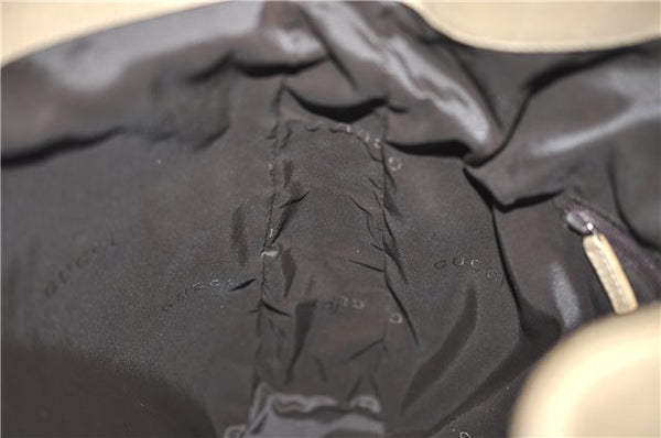 Authentic GUCCI Bamboo 2Way Shoulder Hand Bag Leather 0011577 Beige 1280G