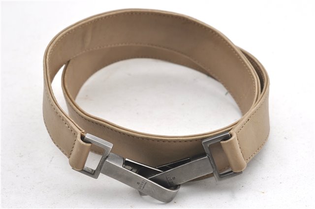 Authentic GUCCI Bamboo 2Way Shoulder Hand Bag Leather 0011577 Beige 1280G