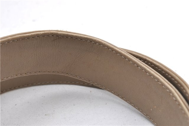 Authentic GUCCI Bamboo 2Way Shoulder Hand Bag Leather 0011577 Beige 1280G