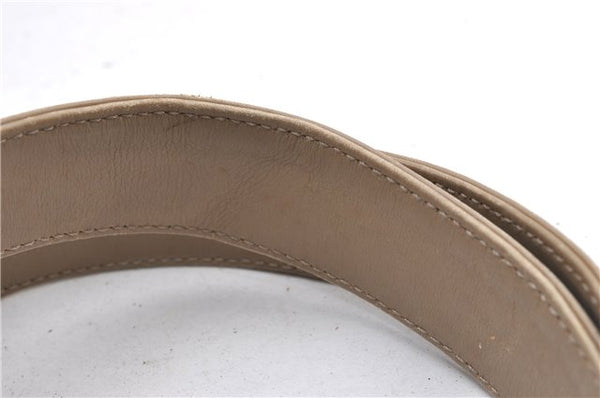 Authentic GUCCI Bamboo 2Way Shoulder Hand Bag Leather 0011577 Beige 1280G