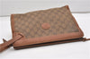 Authentic GUCCI Vintage Clutch Hand Bag Purse GG Canvas Leather Brown 1281G