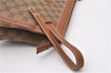 Authentic GUCCI Vintage Clutch Hand Bag Purse GG Canvas Leather Brown 1281G