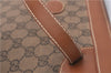 Authentic GUCCI Vintage Clutch Hand Bag Purse GG Canvas Leather Brown 1281G