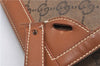 Authentic GUCCI Vintage Clutch Hand Bag Purse GG Canvas Leather Brown 1281G