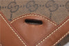 Authentic GUCCI Vintage Clutch Hand Bag Purse GG Canvas Leather Brown 1281G