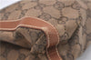Authentic GUCCI Vintage Clutch Hand Bag Purse GG Canvas Leather Brown 1281G