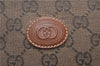 Authentic GUCCI Vintage Clutch Hand Bag Purse GG Canvas Leather Brown 1281G