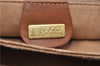 Authentic GUCCI Vintage Clutch Hand Bag Purse GG Canvas Leather Brown 1281G