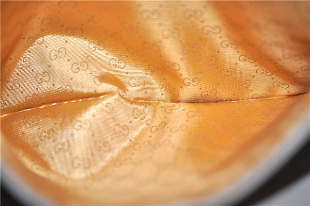 Authentic GUCCI Vintage Clutch Hand Bag Purse GG Canvas Leather Brown 1281G