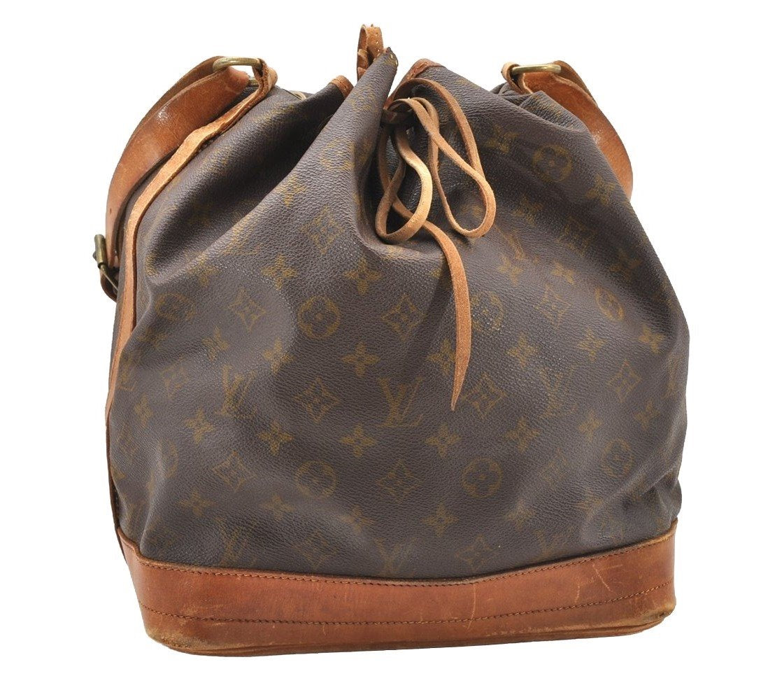 Authentic Louis Vuitton Monogram Noe Shoulder Drawstring Bag Old Model LV 1281I