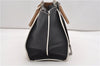 Authentic FENDI 3JOURS Leather 2Way Shoulder Hand Bag Beige Black 1282G
