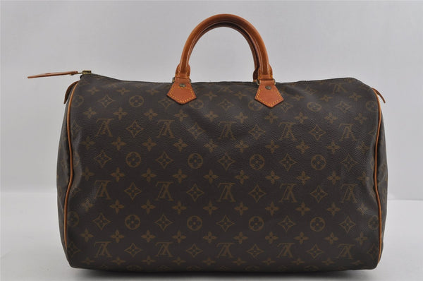 Authentic Louis Vuitton Monogram Speedy 40 Hand Boston Bag M41522 LV 1283I