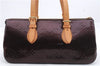 Auth Louis Vuitton Vernis Rose Wood Avenue Shoulder Bag Wine Red M93510 LV 1284D