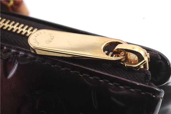 Auth Louis Vuitton Vernis Rose Wood Avenue Shoulder Bag Wine Red M93510 LV 1284D