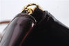 Auth Louis Vuitton Vernis Rose Wood Avenue Shoulder Bag Wine Red M93510 LV 1284D