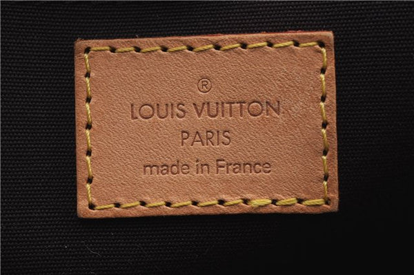 Auth Louis Vuitton Vernis Rose Wood Avenue Shoulder Bag Wine Red M93510 LV 1284D