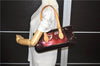 Auth Louis Vuitton Vernis Rose Wood Avenue Shoulder Bag Wine Red M93510 LV 1284D