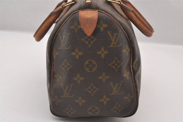 Authentic Louis Vuitton Monogram Speedy 25 Boston Hand Bag M41528 LV 1284I