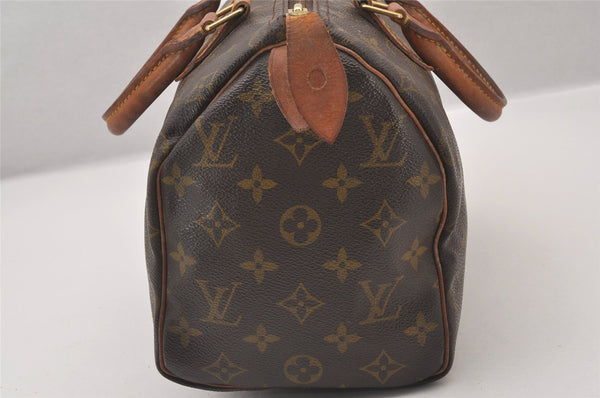 Authentic Louis Vuitton Monogram Speedy 25 Boston Hand Bag M41528 LV 1284I
