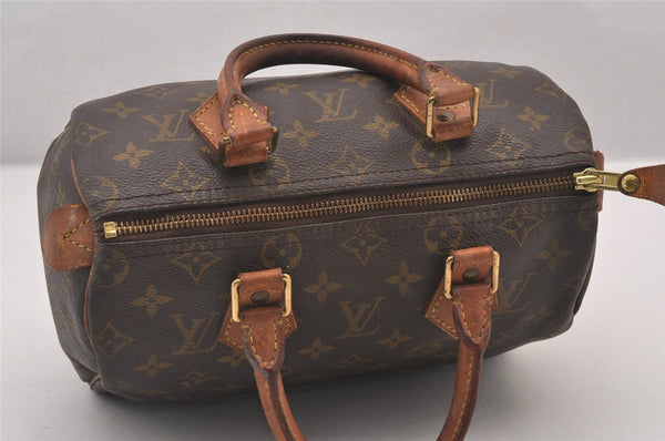 Authentic Louis Vuitton Monogram Speedy 25 Boston Hand Bag M41528 LV 1284I