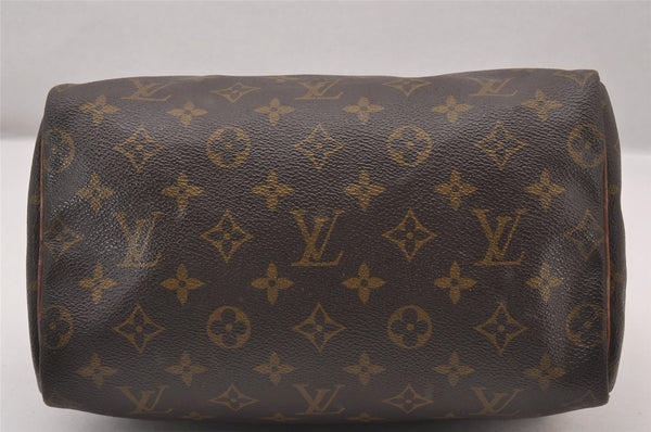 Authentic Louis Vuitton Monogram Speedy 25 Boston Hand Bag M41528 LV 1284I