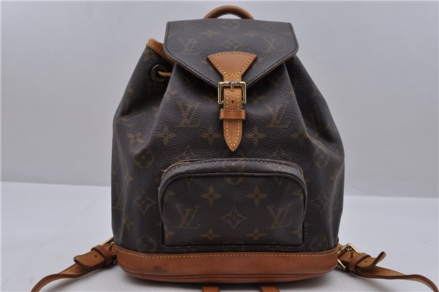 Authentic Louis Vuitton Monogram Montsouris PM Backpack M51137 LV 1285D