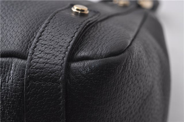 Authentic GUCCI Abbey Shoulder Tote Bag Leather 130736 Black 1286D