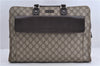 Authentic GUCCI Briefcase Business Bag GG PVC Leather 181087 Brown 1287D