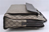 Authentic GUCCI Briefcase Business Bag GG PVC Leather 181087 Brown 1287D