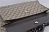 Authentic GUCCI Briefcase Business Bag GG PVC Leather 181087 Brown 1287D