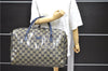 Authentic GUCCI GG Crystal 2Way Travel Boston Bag PVC Leather Blue 1288D