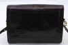 Auth Louis Vuitton Vernis Rossmore PM Shoulder Cross Bag M91546 Wine Red 1289D