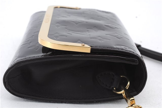 Auth Louis Vuitton Vernis Rossmore PM Shoulder Cross Bag M91546 Wine Red 1289D