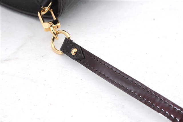 Auth Louis Vuitton Vernis Rossmore PM Shoulder Cross Bag M91546 Wine Red 1289D