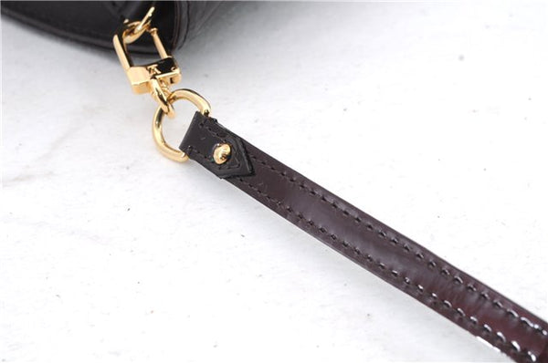 Auth Louis Vuitton Vernis Rossmore PM Shoulder Cross Bag M91546 Wine Red 1289D