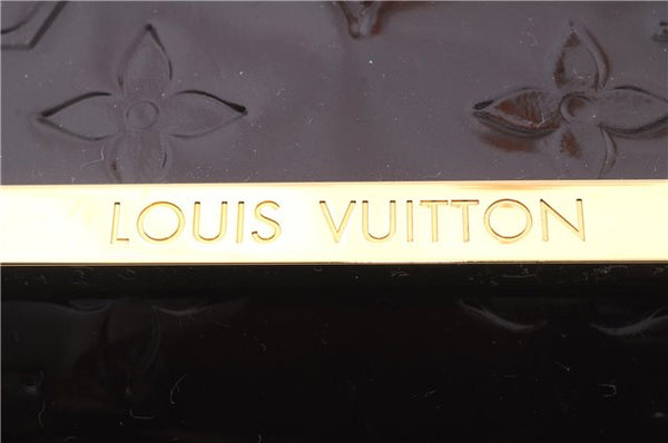 Auth Louis Vuitton Vernis Rossmore PM Shoulder Cross Bag M91546 Wine Red 1289D