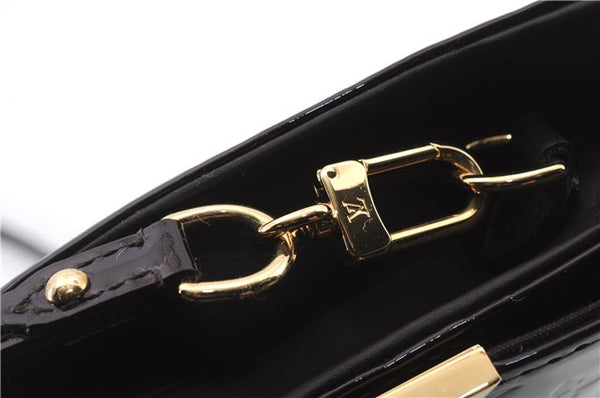 Auth Louis Vuitton Vernis Rossmore PM Shoulder Cross Bag M91546 Wine Red 1289D