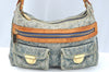 Auth Louis Vuitton Monogram Denim Baggy PM 2Way Shoulder Bag M95049 Blue 1291H