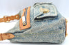Auth Louis Vuitton Monogram Denim Baggy PM 2Way Shoulder Bag M95049 Blue 1291H