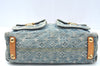 Auth Louis Vuitton Monogram Denim Baggy PM 2Way Shoulder Bag M95049 Blue 1291H