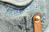 Auth Louis Vuitton Monogram Denim Baggy PM 2Way Shoulder Bag M95049 Blue 1291H