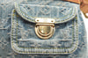 Auth Louis Vuitton Monogram Denim Baggy PM 2Way Shoulder Bag M95049 Blue 1291H