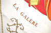 Authentic HERMES Carre 90 Scarf "VUE DU CARROSSE DE LA GALERE LA" Silk Red 1292G