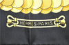 Authentic HERMES Carre 90 Scarf "KOSMIMA" Silk Black 1295D