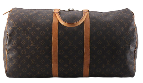 Authentic Louis Vuitton Monogram Keepall 55 Travel Boston Bag M41424 LV 1296F