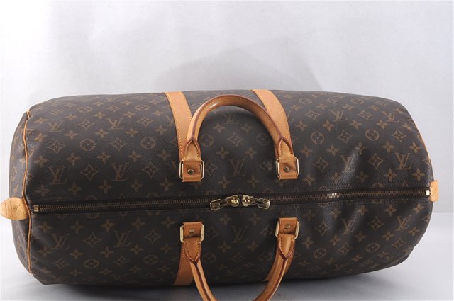 Authentic Louis Vuitton Monogram Keepall 55 Travel Boston Bag M41424 LV 1296F