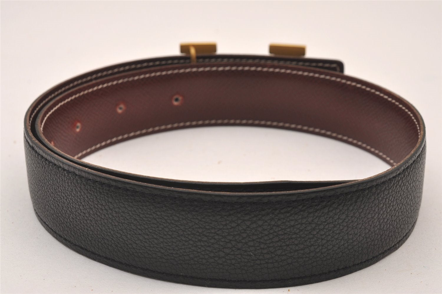 Authentic HERMES Constance Leather Belt Size 65cm 25.6